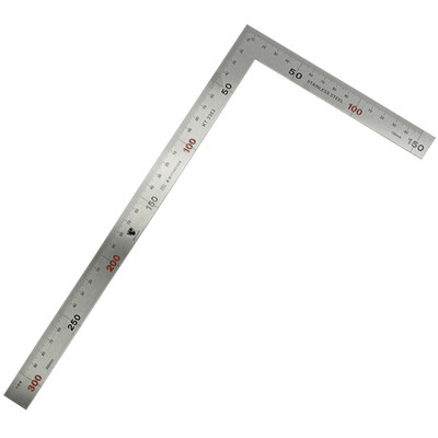

KATA Stainless Steel Turning Ruler 300mm Ruler Steel Square -Shaped Ruler Right Angle Carpenter Ruler 90 Degree Square KT3303