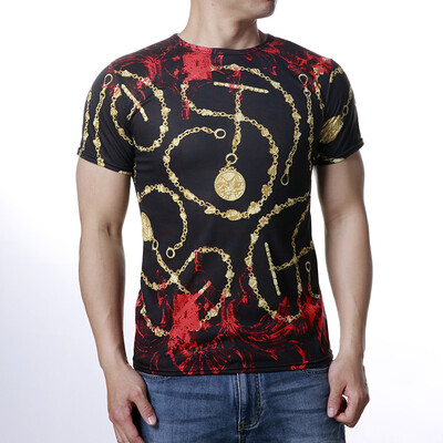 

Mens Printed O-Neck Short Sleeve T-Shirts