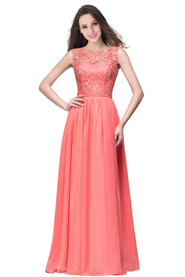 

Evening A-line Prom Dress Long Bridesmaid Party Gown Women Chiffon Lace Dresses