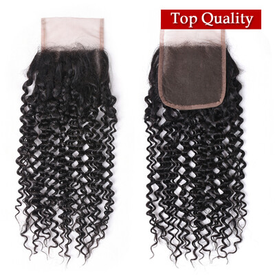 

Nami Hair Best Quality 4x4 Lace Closure Chinese Virgin Hair Curly Wave Free Part Human Hair Closure