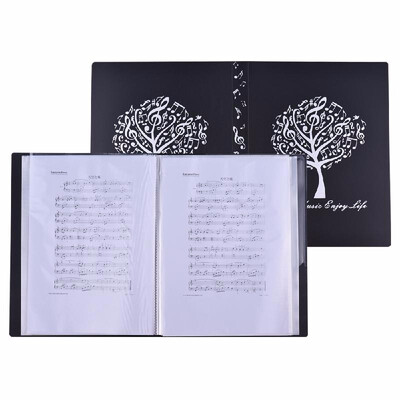 

Music Sheet Score File Paper Documents Storage Folder Holder Plastic A4 Size 40 Package Pockets