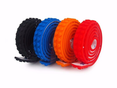 

Block Tapes for Toys Building Block Tape Non-Toxic Food Grade Silicone Toys for Kids Adults Reusable Multi Colour 2 Studs-4 Packs