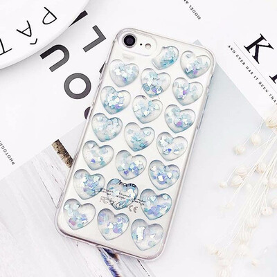 

3D Love Heart Phone Case Soft TPU For iPhone X 6 6S 7 8Plus