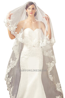 

Hot Sale 2018 Wedding Veil Lace Cathedral wedding accessories White Ivory 3 M Cheap Long Voile Marriage Bridal Veil Without Comb