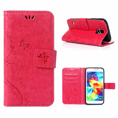

MOONCASE Flower Pattern Premium Soft PU Leather Case Cover For Samsung Galaxy S5