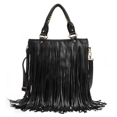 

D.jiani ™ Retro fringed shoulder bag Messenger bag handbag fashion leisure package