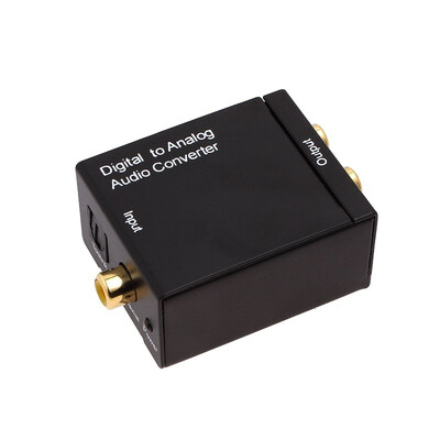 

Coax Coaxial Toslink To Analog RCA /R Audio Converter Adapter Digital Optical