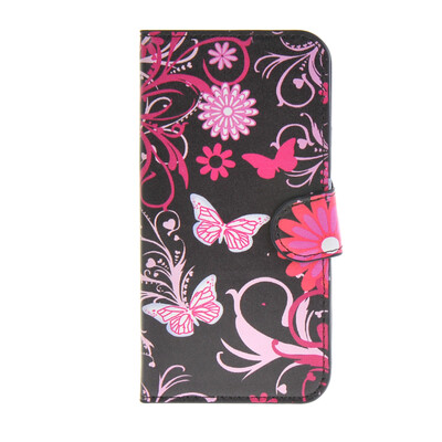 

MOONCASE Butterfly style Leather Side Flip Wallet Card Slot Stand Pouch ЧЕХОЛ ДЛЯ Samsung Galaxy S6 Edge