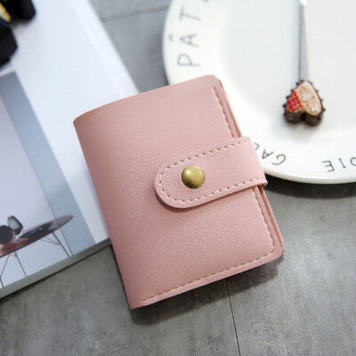 

British Style Ladies Students Trendy Retro Two-fold Car Sewing Small Wallet