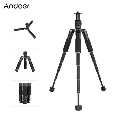 

Andoer K521 Portable Adjustable Desktop Tripod Stand Aluminum Alloy 3 8" Screw Max Load 10kg 22lbs Max Height 435cm 17in