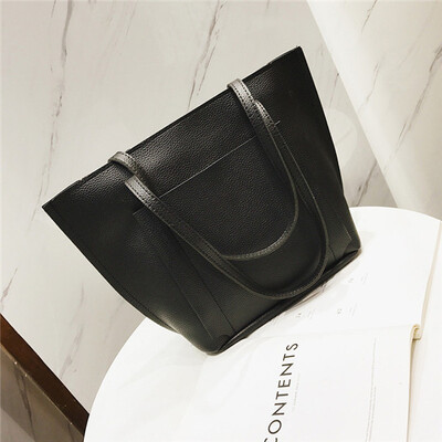 

4pcs Set Womens PU Leather Handbag Large Capacity Soft Lady Shoulder Bags