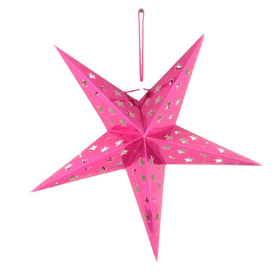 

Pentagram Lampshade Paper Star lantern Hanging Star Colourful Decoration