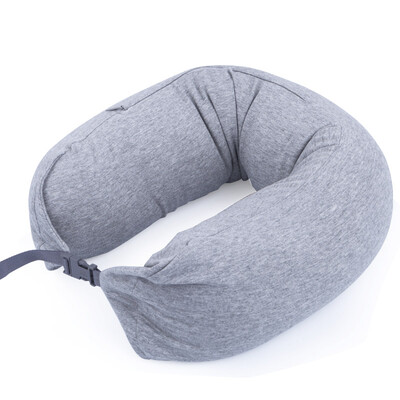 

Free car head restraint neck pillow car with U-pillow home travel headrest light gray