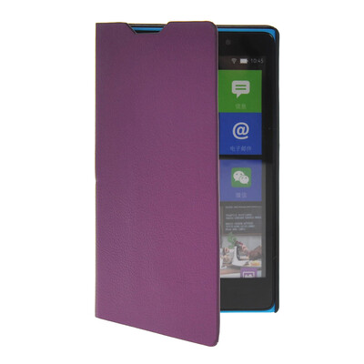 

MOONCASE Slim Leather Flip Wallet Card Pouch with Kickstand Shell Back ЧЕХОЛ ДЛЯ Nokia XL Purple