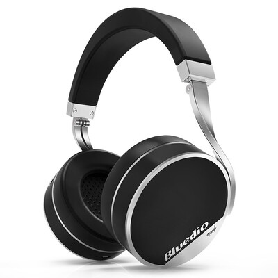 

Blue String Vinyl Plus Bluetooth Headset Headset 70mm Big Speaker Mobile Computer Game Music Headset Headset Black
