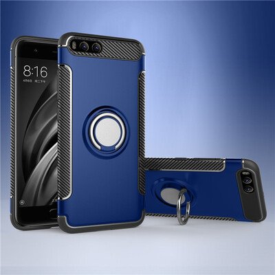 

Xiaomi mi 5X6 Armor Car Magnetic Suction Ring Bracket Silicon TPU Hard PC Phone Case