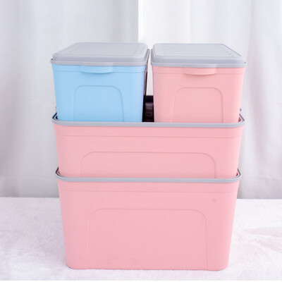 

Maybelline thick plastic storage box finishing box 4 piece set clothes toy storage box random color