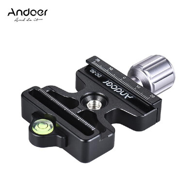 

Andoer DC-50 Professional Universal Aluminum Alloy Quick Release Clamp Knob-Type 14" & 38" Screw Hole Compatible for Arca Swiss