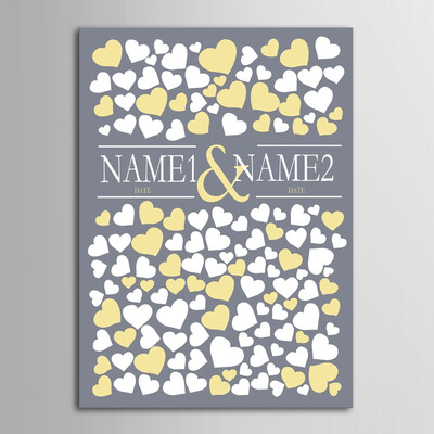 

Fingerprint Signature Guest Signature Party Gift Wedding Canvas Signing Board - Lover Under The Love Tree Wedding DIY Decoration