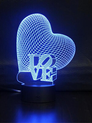 

AINA 16 color single heart night light