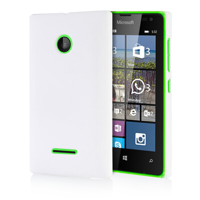 

MOONCASE Hard Rubberized Rubber Coating Devise Back ЧЕХОЛ ДЛЯ Nokia Lumia 532 White