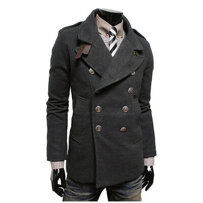 

Zogaa New Autumn And Winter Men's Woolen Overcoat Double-breasted Fashion