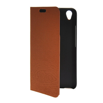 

MOONCASE Slim Leather Side Flip Wallet Card Slot Pouch with Kickstand Shell Back Case Cover for Huawei Honor 4 Play Brown