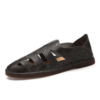 

Damaizhang Brand designer men loafer 100 leather men hole sandals casual office business shoes