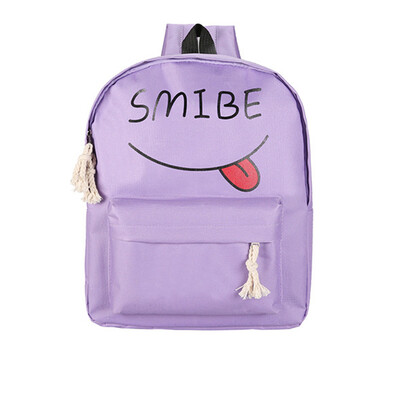 

Womens student shoulder bag Korean style casual printed backpack