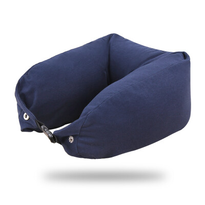 

Nine hundred WY-1830 multi-function U-shaped pillow travel car headrest office nap pillow lunch break pillow pillow microfiber cotton blue