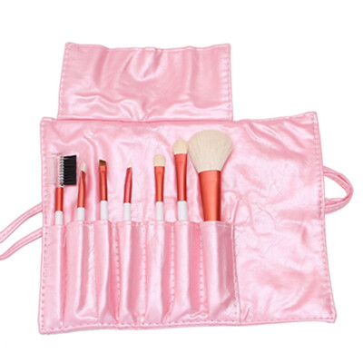 

7pcs Portable Professional Makeup Brushes Pink Sets Cosmetic