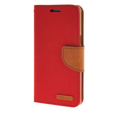 

MOONCASE Denim Style Flip Wallet Card Pouch Bracket Back Case Cover for Samsung Galaxy A5 Red