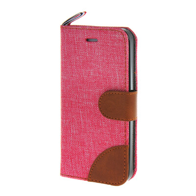 

MOONCASE iPhone 5 / 5S , Leather Wallet Flip Card Holder Pouch Stand Back ЧЕХОЛ ДЛЯ Apple iPhone 5/ 5S Hot pink