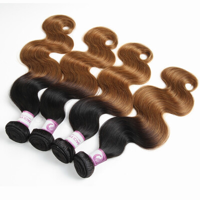 

Racily Hair Ombre 1B30 Brazilian Hair Body Wave 3 Bundles 2 Tone Remy Human Hair Weave 100gpc