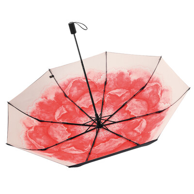 

BANANAUNDER Black Series 30 Clear Umbrella Small Black Umbrella Sun Protection UV Umbrella Falling Pomelo