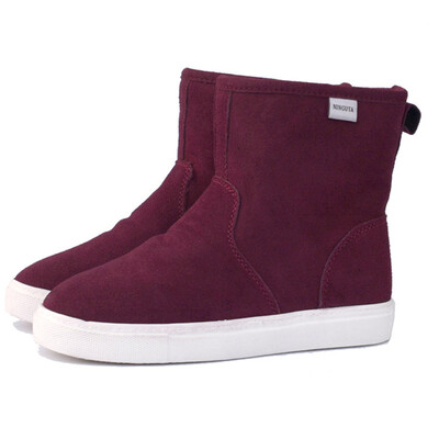 

Women shearling winter boots flat suede boot