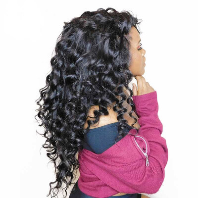

Loose Wave 250 Density Pre Plucked Lace Front Wig Brazilian Human Hair Wigs Dolago