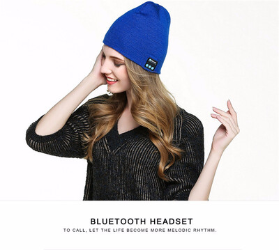 

Warm Bluetooth Smart Hat With Soft Comfortable Microphone Wireless Music Headset Headphone For iphone Android Sport Cap Band