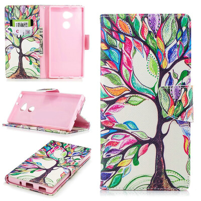 

BEFOSPEY Painting PU LeatherSoft TPU Card Slot Stand Wallet Case For Sony Xperia XA2 Ultra 60"2018