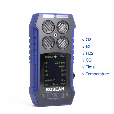 

Gas Detector Oxygen O2 H2S Carbon Monoxide CO Flammable 4 in 1 Analyzer Tester Meter Monitor Toxic Harmful Gas Leakage Detector