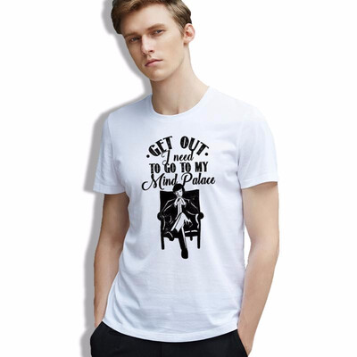 

T Shirt Men Vintage Pop Movie Figure Sherlock Short Sleeve Tees Fashion Cozy Cotton Tshirt