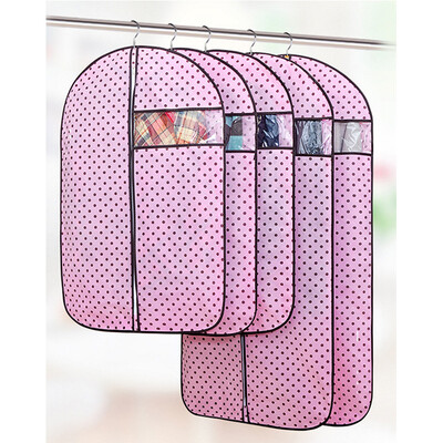 

Kiss Fuju clothes dust cover plastic hanging bag suit large clothing cotton linen storage bag household cloth wardrobe transparent hanging suit set 5 sets