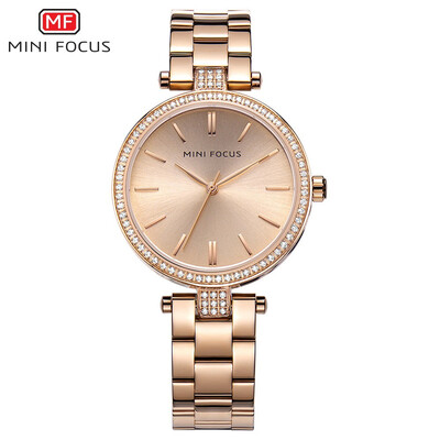 

MINI FOCUS Fashion Stainless Steel Strap Women Quartz Watch MF0039L