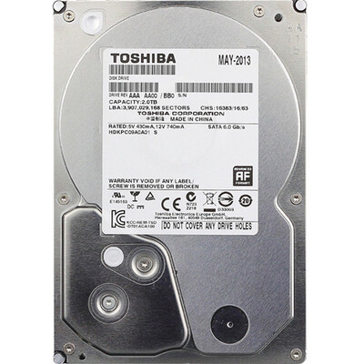 

Toshiba TOSHIBA 2TB 7200 RPM 64M SATA3 Desktop Hard Drive DT01ACA200