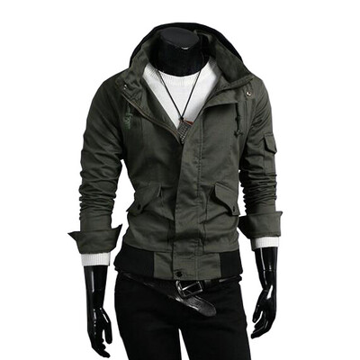 

Zogaa New Mens Coat Thick Stand Collar Casual