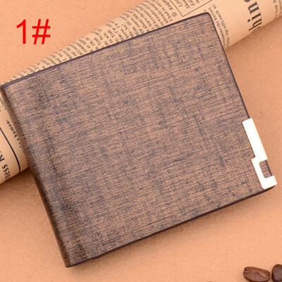 

Модные мужские карточные сумки 2 Fold Soft Short Wallet