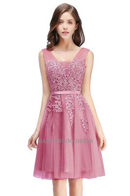 

New Arrival Beautiful Lace Short Evening Dress Sexy Chiffon Homecoming Dresses
