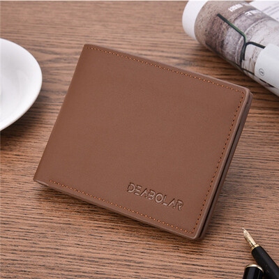 

3 Color Mens Fashion PU Leather Business Wallets Card Holder Short Soft Purses