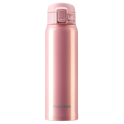 

Fu Guang vacuum stainless steel men&women business bomb cover portable insulation Cup 480ml pink WFZ1013-480