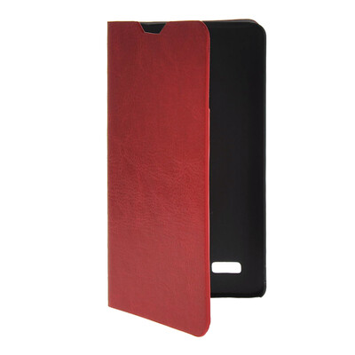 

MOONCASE Slim Leather Side Flip Wallet Card Slot Pouch with Kickstand Shell Back чехол для LG L Bello D331 / D335 Red
